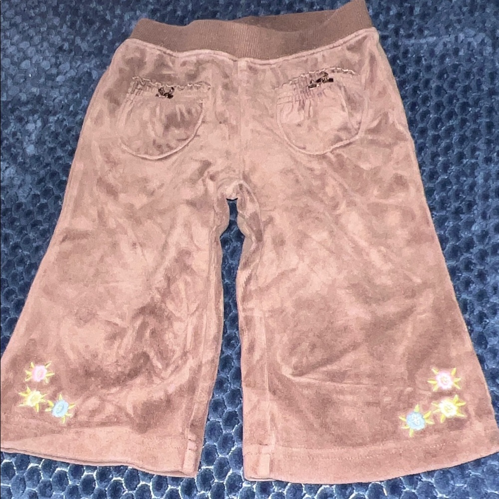 Vintage Gymboree Brown Velour Pants 12/18 month GUC FOR AGE